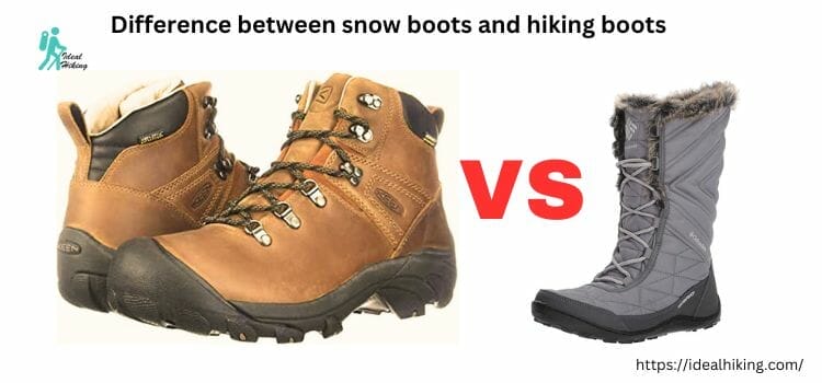 Difference between snow boots and hiking boots